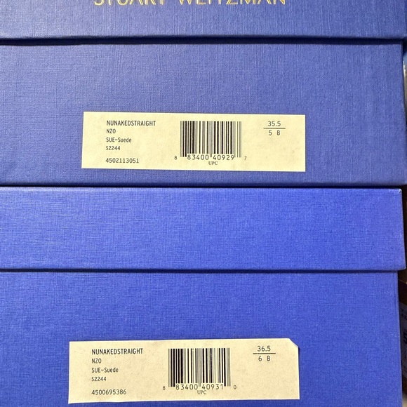 【Brand New】Stuart Weitzman NUNAKEDSTRAIGHT Suede Sandals women Size 5/6 - Picture 10 of 10